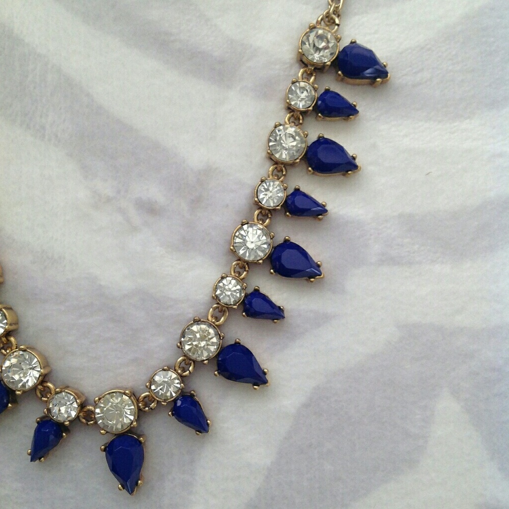 Jcrew Blue Triangle Statement Necklace - image 5